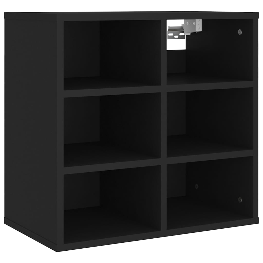 Shoe Cabinet Black 52.5x30x50 cm